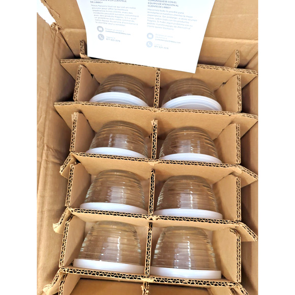 BRAND NEW Libbey Small Glass Bowls With Lids, 6.25 Ounce, Set Of 8, Clear, 3.45 - Picture 2 of 3